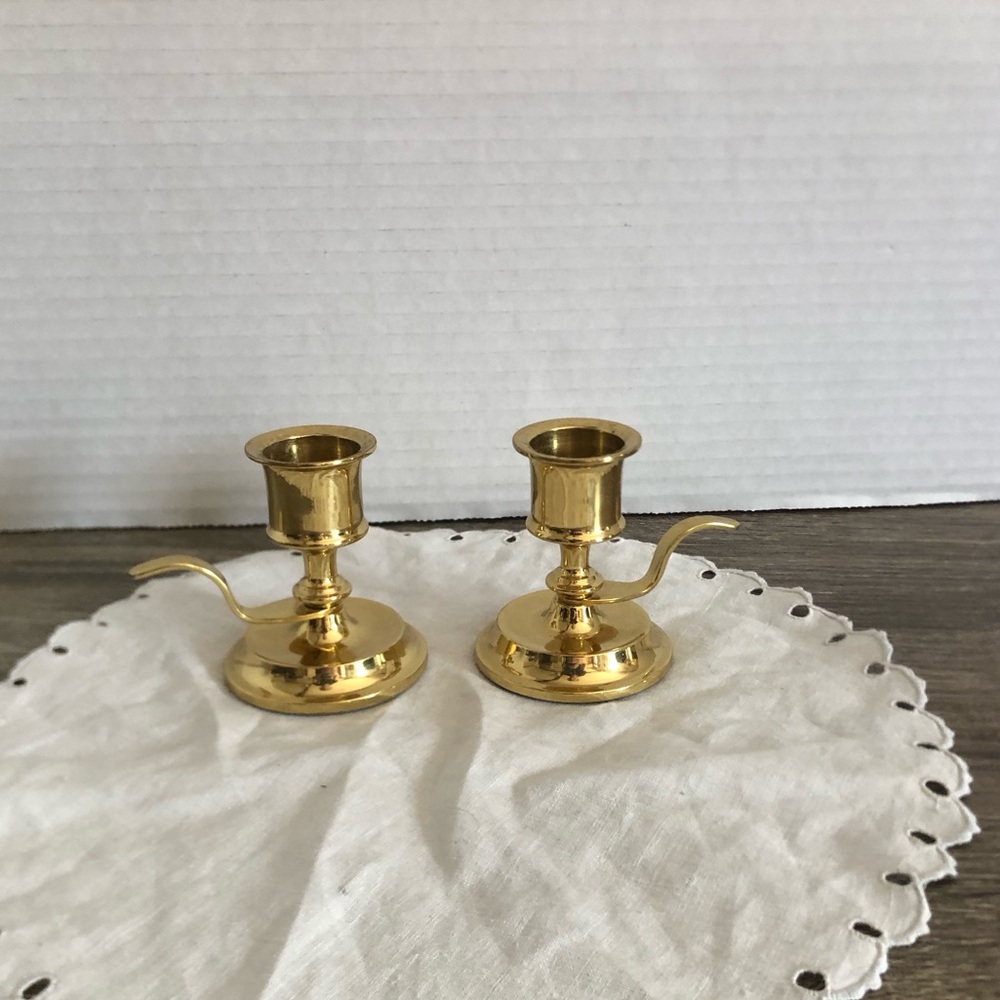 Vtg Partylite Brass Candle Holders